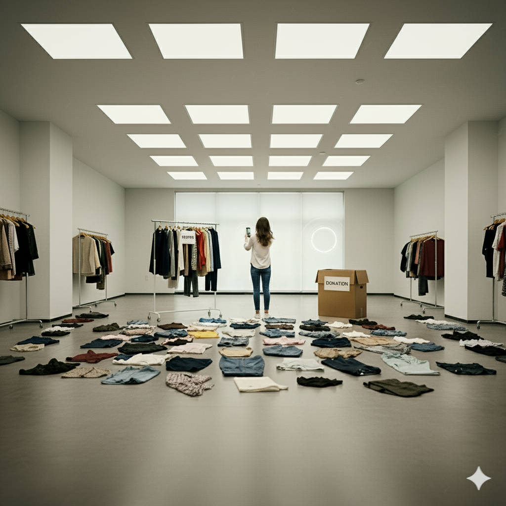 Fashionable person posing
